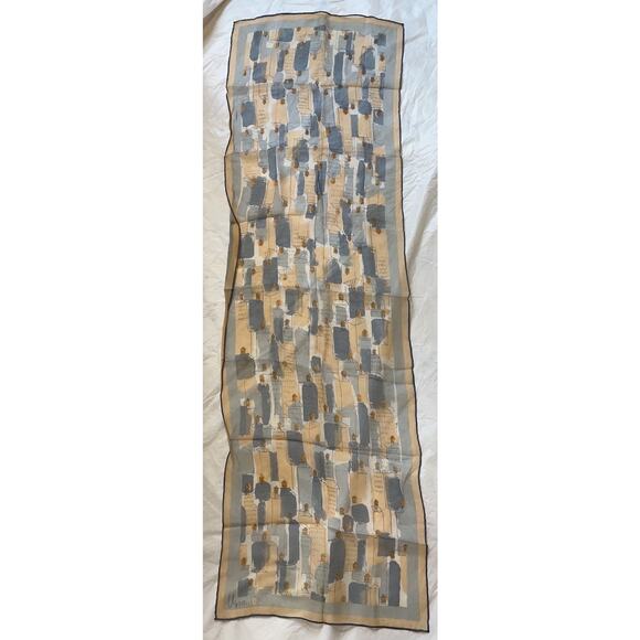 Vintage VERA Neumann Scarf ~ Ladybug Signed ~ sheer ~ Gray - Picture 5 of 8